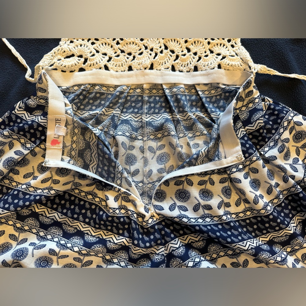 M - Blue Paisley L’atiste Romper - Picture 8 of 9